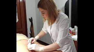 Depilation mistress SugarNadya makes a haircut with a pubic,dick trimmer and anus shaving - I put it on all fours