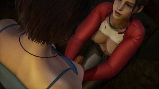 Futa Resident Evil - Claire Redfield gets creampied by Jill Valentine - 3D Porn