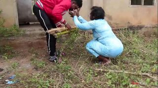 A blind woman went to fetch some firewood in the bush, a village prince came to help her then took her home for a nice fuck