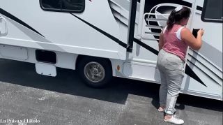 Colombian babe gives pussy ass down payment for RV. La Paisa
