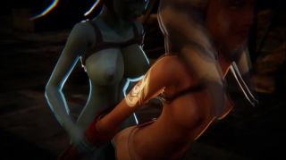 Ahsoka Tano gets creampied by Futa Aayla Secura - Star Wars Inspired 3D Porn