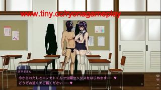 Cute girl having sex with a man in in Breeding Log 2d hentai game