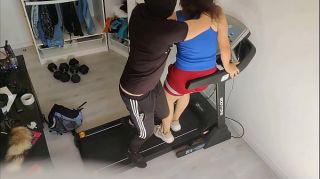 cuckold with a thief in an treadmill, he handcuffed me and made me his slave