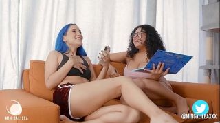 Two naughty lesbians get caught when they stop studying to start fucking! Follow them on instagram @mingalilea and @the.2001.xperience