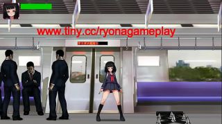 Cute lady has sex with men in Under cover g act hentai game