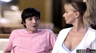 Stepmom MILF Pristine Edge pulls an all nighter with her lovely stepson