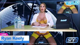 Camsoda - Big Boobs MILF Ryan Keely Gets Freaky With Sex Machine Live On Air