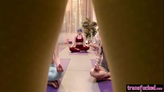 TransFucked.com - Teen shemale yoga instructor Emma Rose fucked hot big ass teen Jewelz Blu