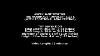 Avery Jane Testing The Handmade Impaler Size L (With Additional Anal Fisting) TWT192