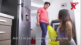 She lets her stepbrother fuck her so he can help her with the housework MUNDOXXX.COM