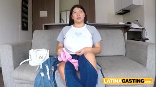 Thick Busty Latina Babe First Time Filmed and Filled