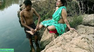 Indian Hot Aunty Hardcore sex at Open Place with Young Boy!! Best Indian Sex