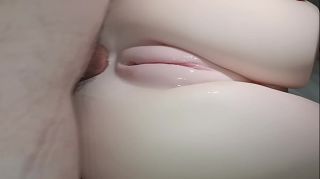 Close up, snow white ass being penetrated by a cock